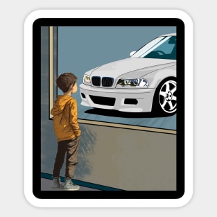 BMW M3 e46 Kids Dreams Sticker